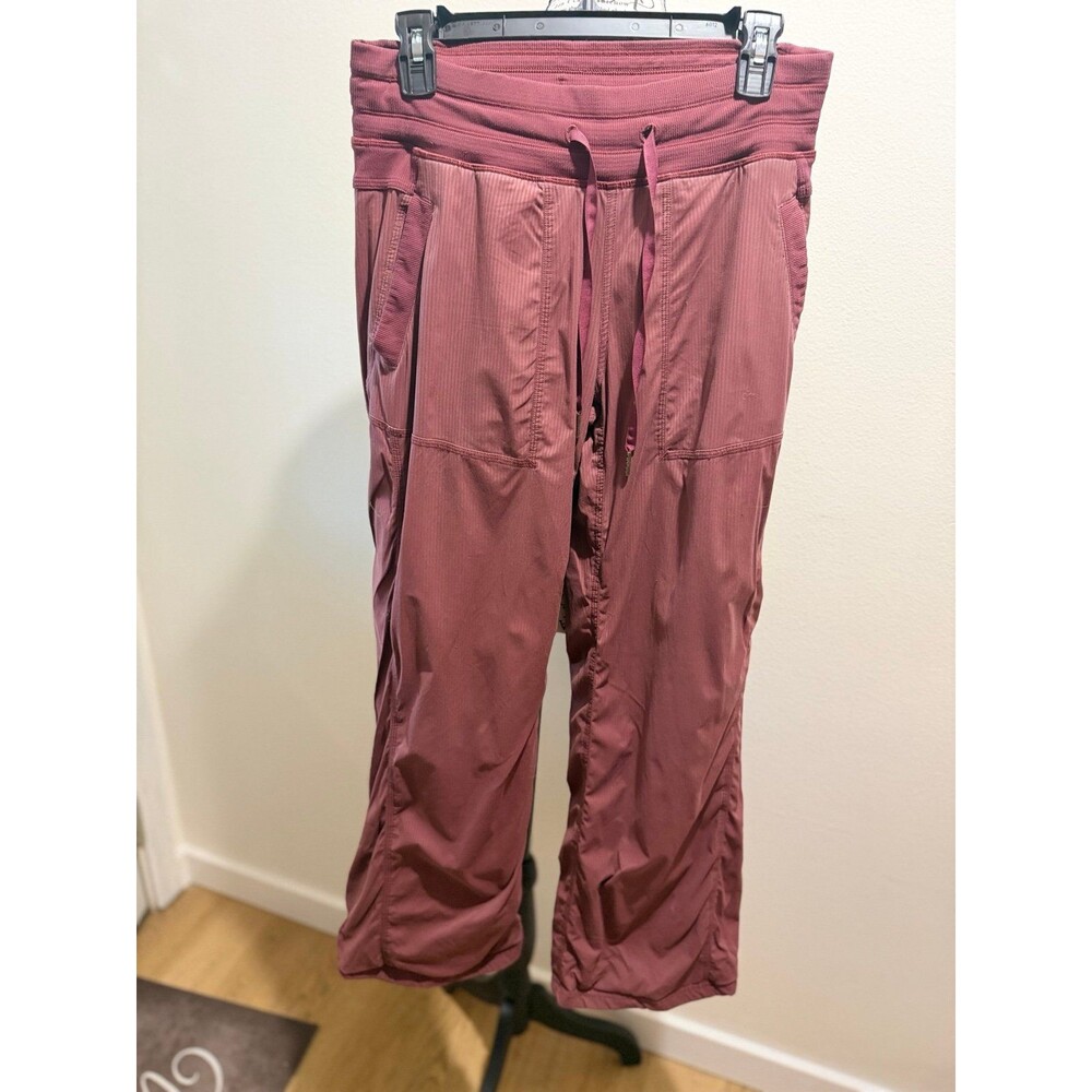 Lululemon Women's Ribbed Crop Pants Maroon Reversible